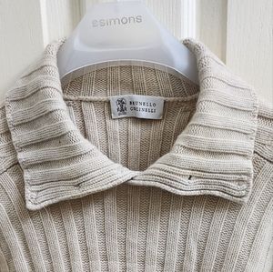 Brunello Cucinelli Wool Cashmere Mock Turtleneck Sweater - Size 54EU/XL US
